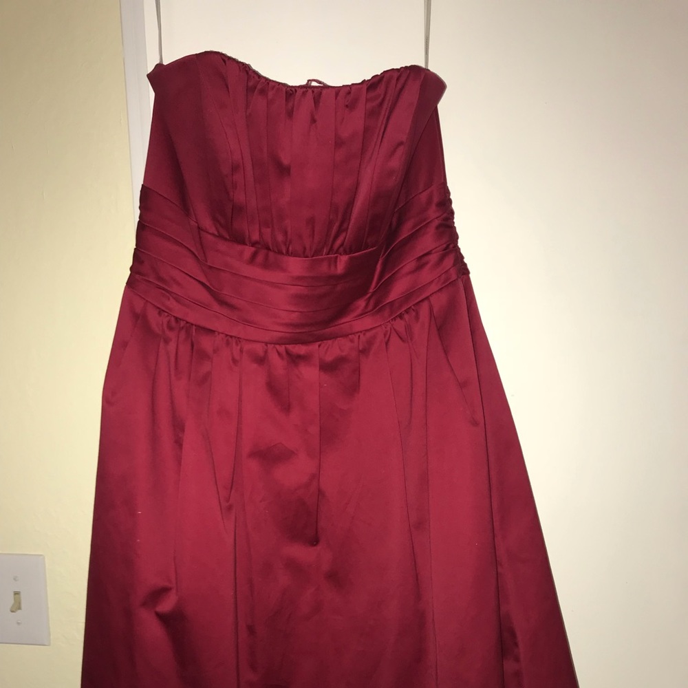 David’s Bridal red dress